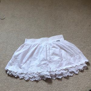 White Floral Skirt